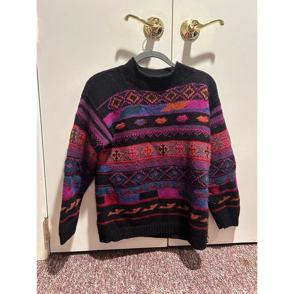 Nomadic traders Berkeley California 100% wool small woman sweater - Picture 1 of 3